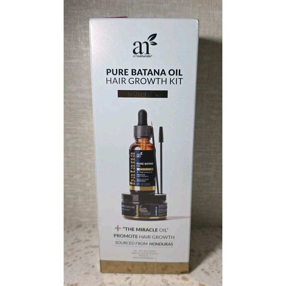 ArtNaturals 4-Piece Pure Batana Oil Hair Growth Kit For Hair Lashes Eyebrows NEW